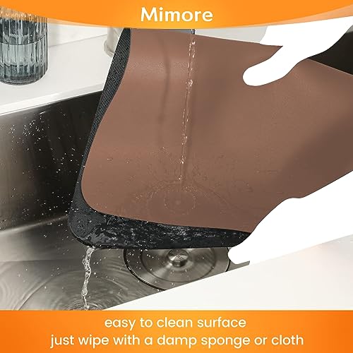 Coffee Mat 16x24 Inch Brown Bar Mat for Countertop