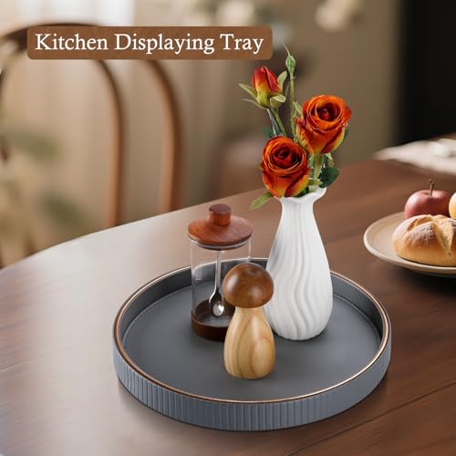 12" Round Coffee Table Tray for Home Decor