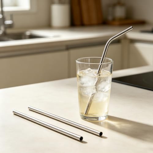 10 Pcs Stainless Steel Straws