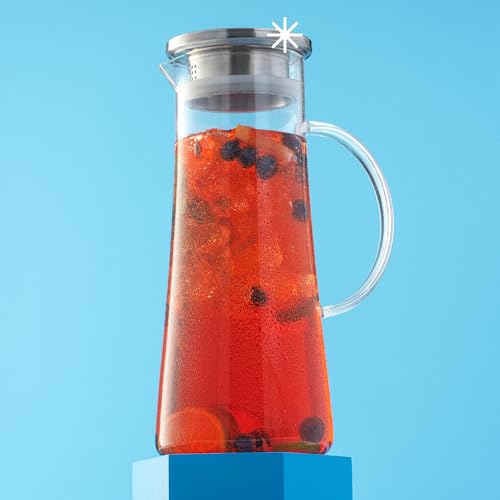 Glass Pitcher with Lid