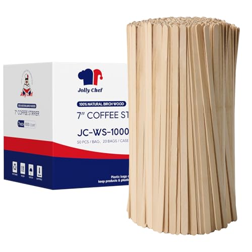 1000 Count Wood Coffee Stirrers 7 inch