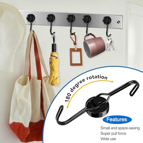 Magnetic Hooks Magnet Hook for Cruise Cabins Fridge 40LBS 6Pack (6 Count)