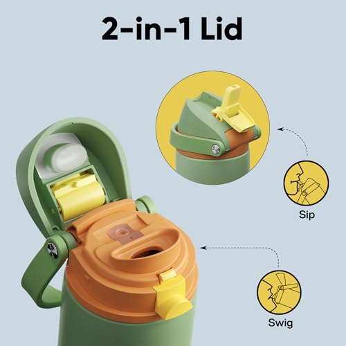 Insulated Water Bottle with Straw