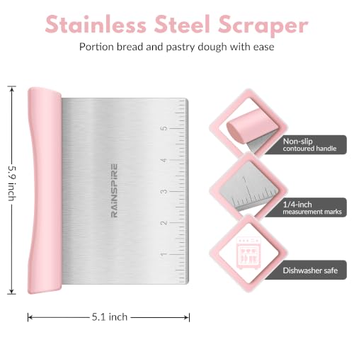 Multi Purpose Stainless Steel Bench Scraper Dough Blender & Pastry Cutter