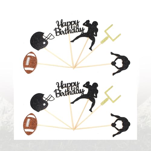 36PC Football Cupcake Toppers for Birthday