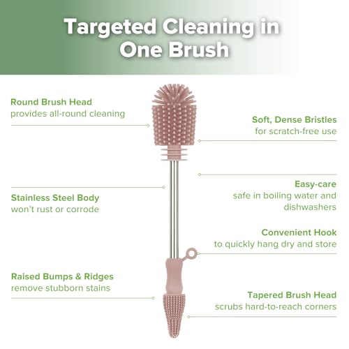 Silicone Cleaning Brush for Baby Bottles & Crevices