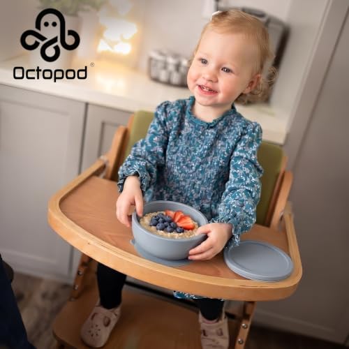 Octopod Silicone Suction Baby Bowl & Lid
