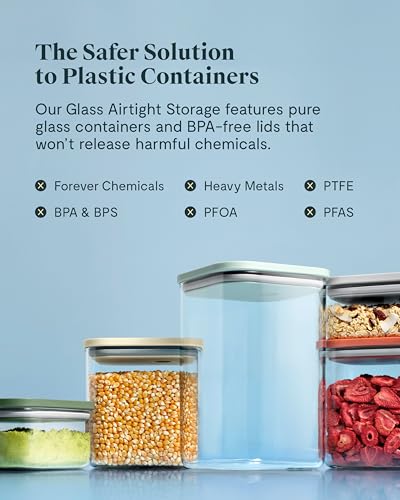 2.5 qt Glass Airtight Food Storage Container with Lid