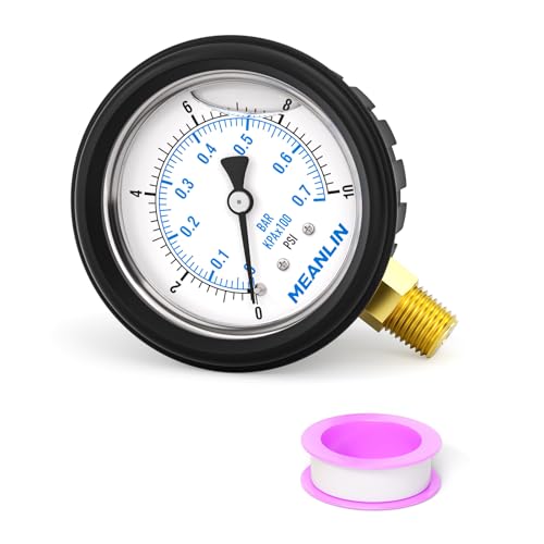 0~10Psi Stainless Steel Liquid Filled Pressure Gauge 1