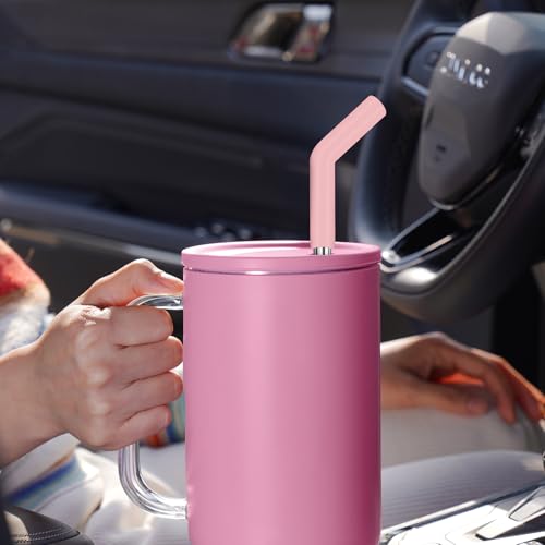 6 Pack Metal Straws with Silicone Tip Fit for Stanley 14 (6 Count)