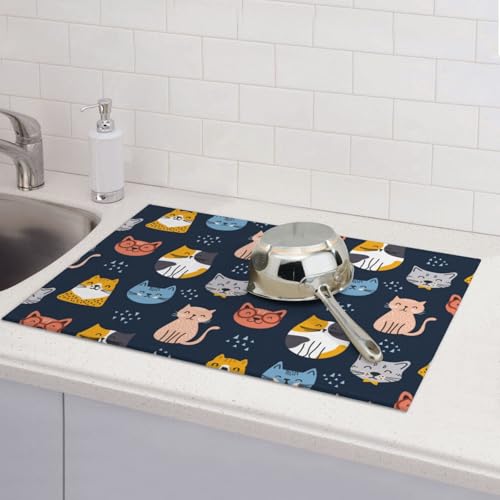 Absorbent Microfiber Dish Drying Mat