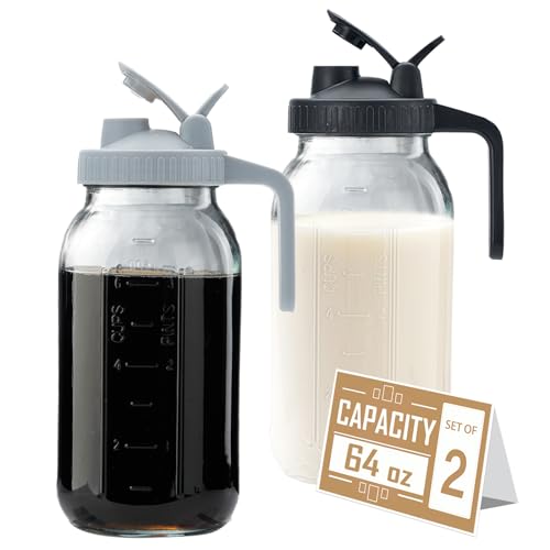64oz Glass Pitcher with Lid (2 Count)