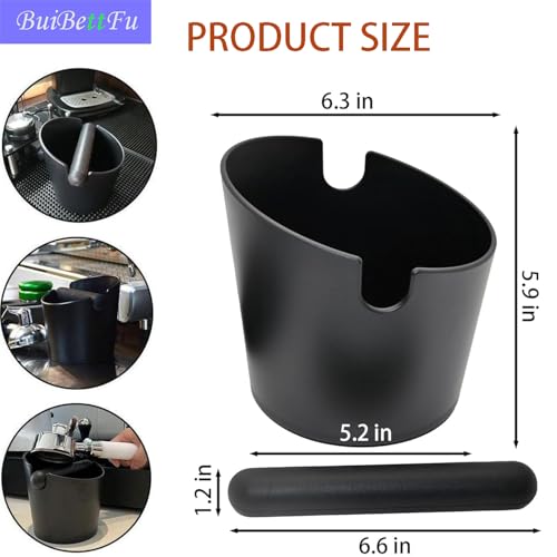 6.3 Inch Coffee Knock Box Shock