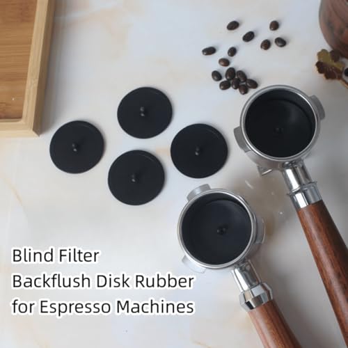Blind Filter Coffee Pad Backflush Disk Rubber Backflush Filter Espresso Machine Rubber Backflush Disk Coffee Machine Parts for Espresso Machines Coffee Machines