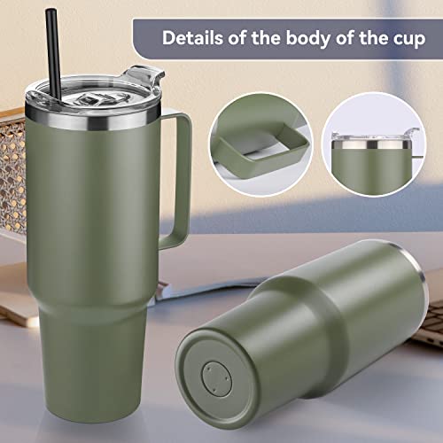 40 oz Stainless Steel Tumbler with Handle (8 Count)