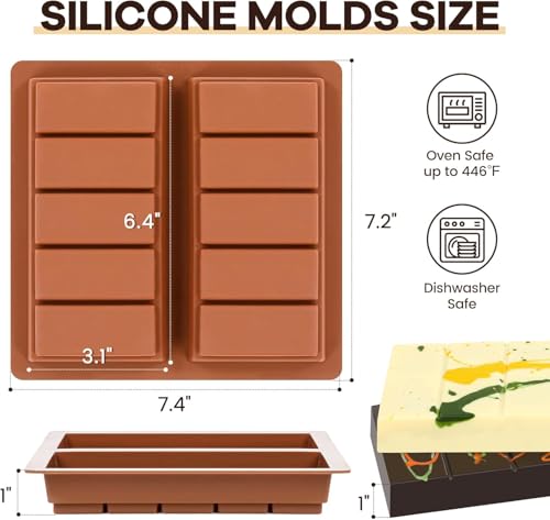 Dubai Chocolate Molds 1 Inch Deep (2 Count)