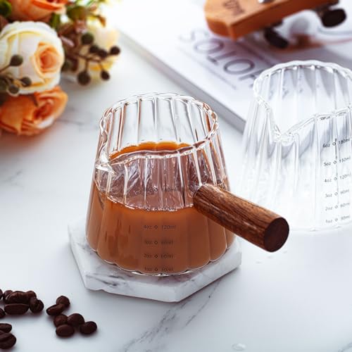 1 Pcs 6 oz Clear Espresso Shot Glass with Handle
