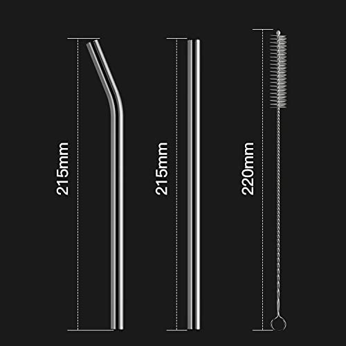 12 Pack Reusable Glass Straw (12 Count)