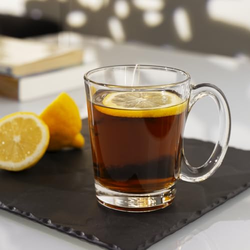 Clear Large Glass Coffee Mug with Handles
