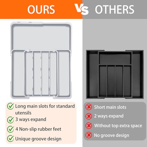 Adjustable Silverware Drawer Organizer