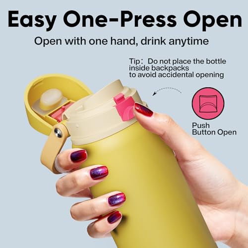 Insulated Water Bottle with Straw