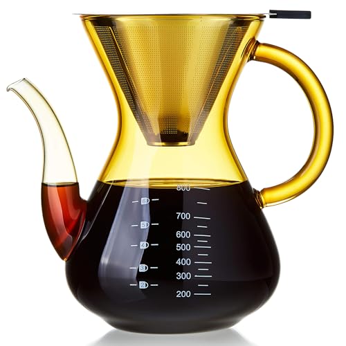 Pour Over Coffee Maker with Double Stainless Filter 27 fl oz (27 Ounce)