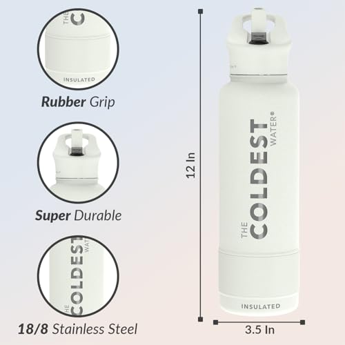 Coldest Insulated Water Bottle with Straw Lid