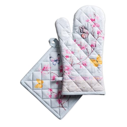 100% Cotton Oven Mitt & Pot Holder Set