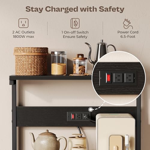 Kitchen Bakers Rack with Power Outlet