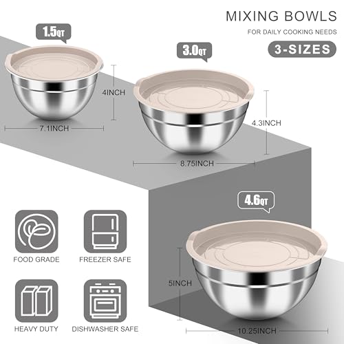 Mixing Bowls with Airtight Lids (6 Count)
