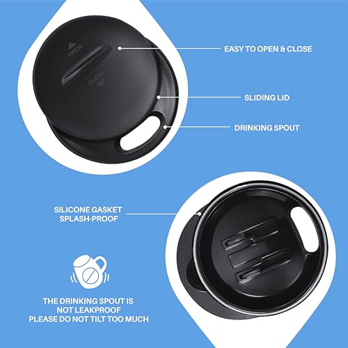 16 oz Insulated Coffee Mug with Handle and Lid