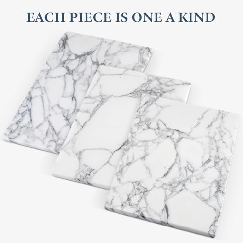 Italian Natural Marble Cutting Board for Kitchen Pastry Bread Macaron Display