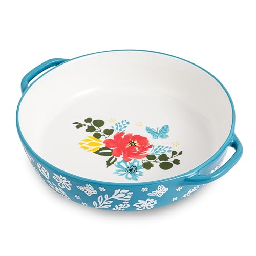Pie Pan Ceramic Pie Dish 9.8 Inches Pie Plate Porcelain Deep Dish Pie Pan Non