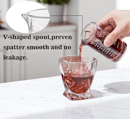 Ackers Shot Glass Etching Scale Measuring Cup 4 Ounce