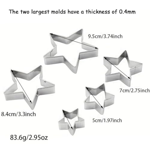 Star Cookie Cutters Set (5 Count)