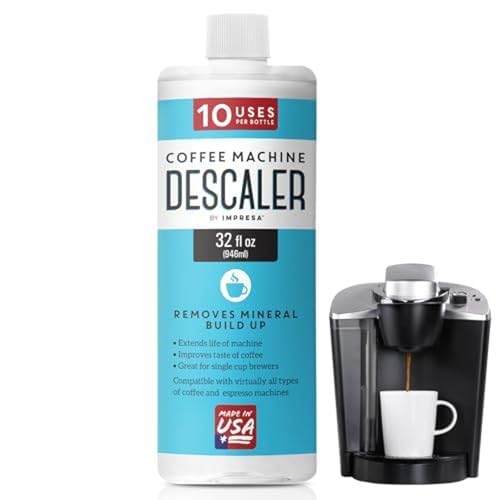 10 Uses 32oz Coffee Machine Descaler for Keurig and Virtually All Single Use Coffee and Espresso Machines (32 Fl Oz)