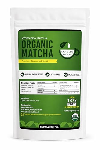 Organic Ceremonial Grade Matcha Powder 200g (7 Ounce)
