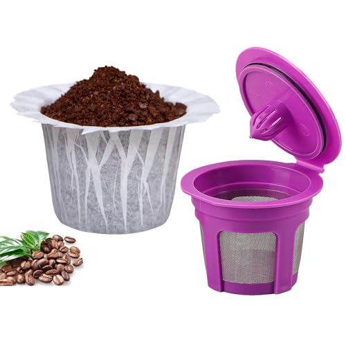300 Count Paper Coffee Filters with 1 Reusable K Cup for Keurig Single Serve 1.0 and 2.0