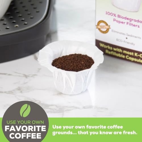 Café Filters Paper Liners for Reusable K (500 Count)