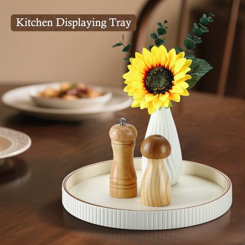 12" Round Decorative Serving Tray for Coffee Table