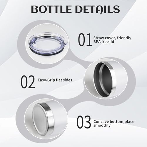 8 Pack 20oz Stainless Steel Travel Coffee Tumbler