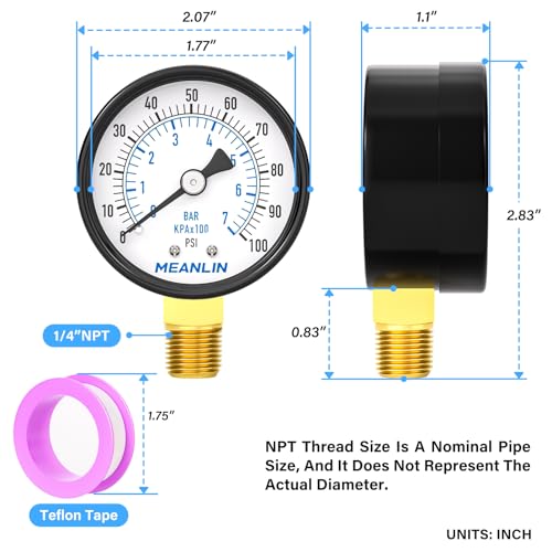 0 100Psi Well Pump Pressure Gauge 1
