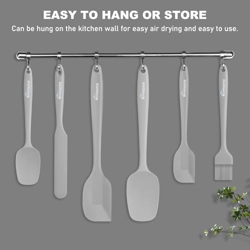 6 Pieces Silicone Spatula Set with Silicone Brush (6 Count)
