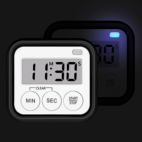 Timer Kitchen Timers for Cooking Classroom Timer for Kids Teachers Magnetic Digital Timers 4 Pack (4 Count)