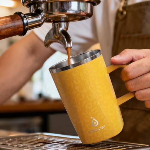 16 oz Insulated Coffee Mug with Lid and Handle