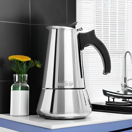 London Sip Stainless Steel Stovetop Espresso Maker Moka Pot Italian Coffee Percolator