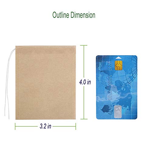 Eco Fil Disposable Tea Filter Bags for Loose Tea (100 Count)