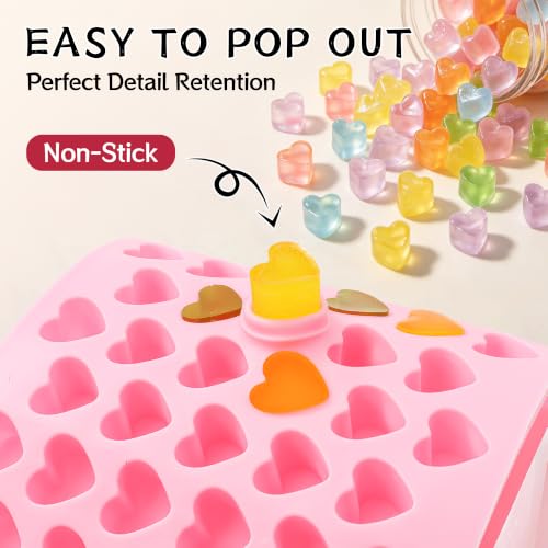 Heart Mini Silicone Gummy Molds with 1 Dropper