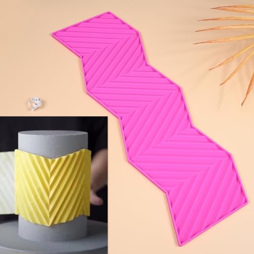 3D Diagonal Stripes Design Lace Mat Silicone Mold Silicone Lace Mold Sugar Craft Cake Brim Decoration Tool