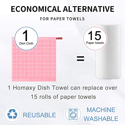 100% Cotton Terry Kitchen Dish Cloths (6 Count)